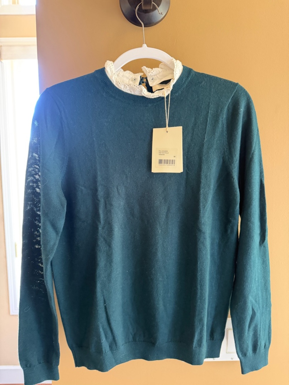 Sezane eduardo sweater in teal
